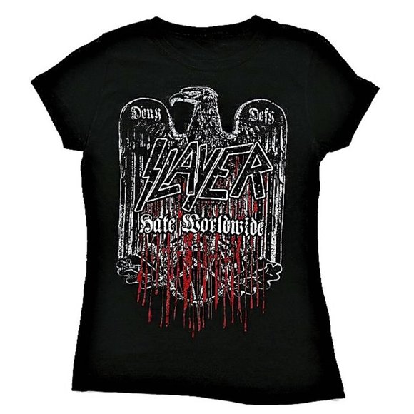 Slayer Hate Worldwide Tour 2011 thrash metal rock Official T-Shirt L NWT - Picture 2 of 3